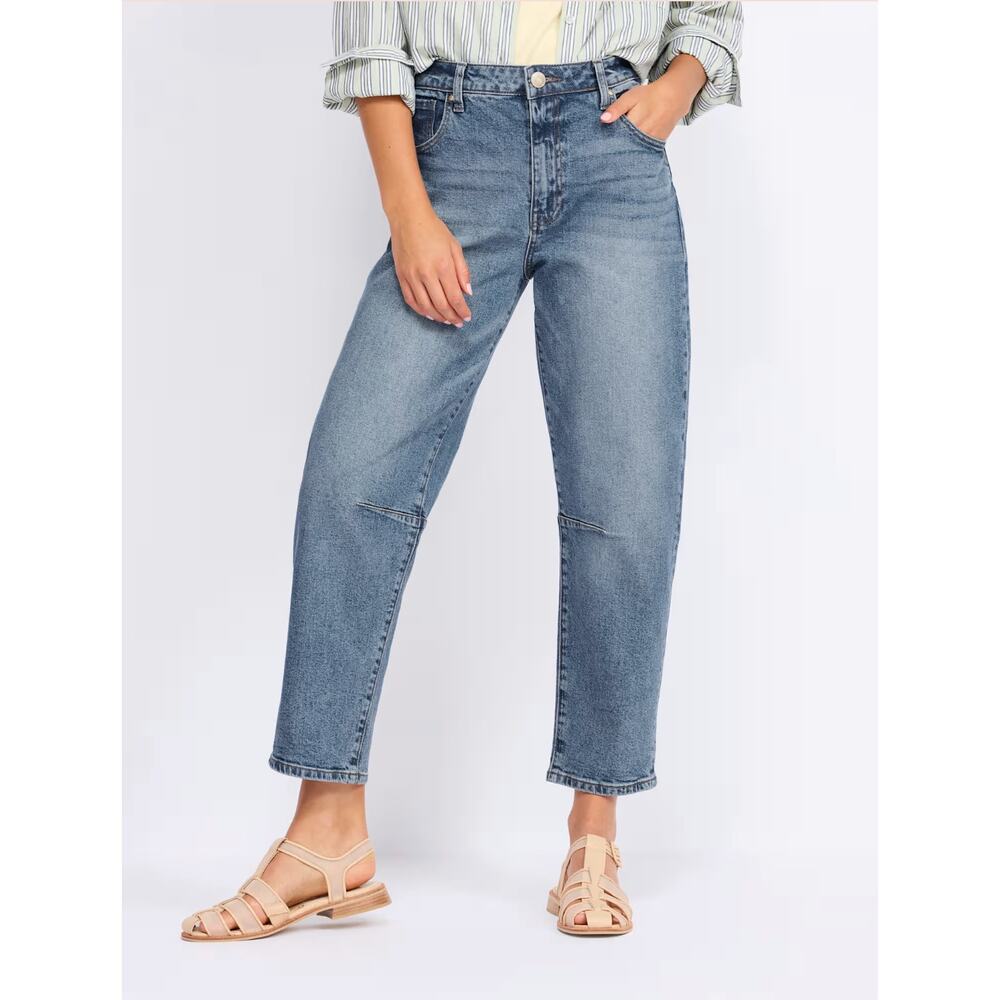 KUT FROM THE KLOTH Ashley High Rise Slouchy Barrel Straight Leg Jean // 6 Petite - Picture 2 of 12